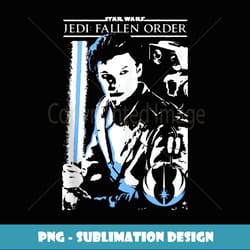 star wars jedi fallen order cal kestis two tone portrait - retro png sublimation digital download