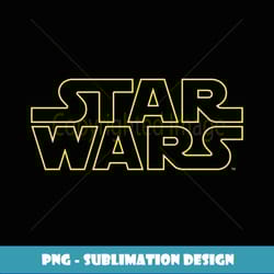 star wars simple yellow logo outline graphic - exclusive png sublimation download