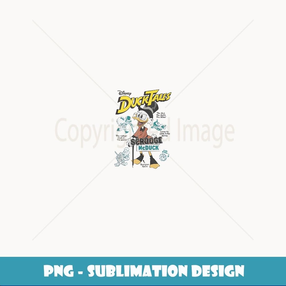 Disney Duck Tales Scrooge McDuck Comic Cover - Professional Sublimation Digital Download