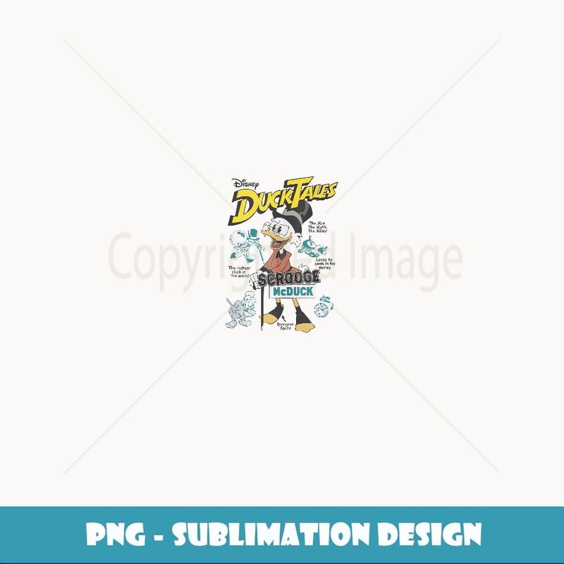 Disney Duck Tales Scrooge McDuck Comic Cover - Professional Sublimation Digital Download