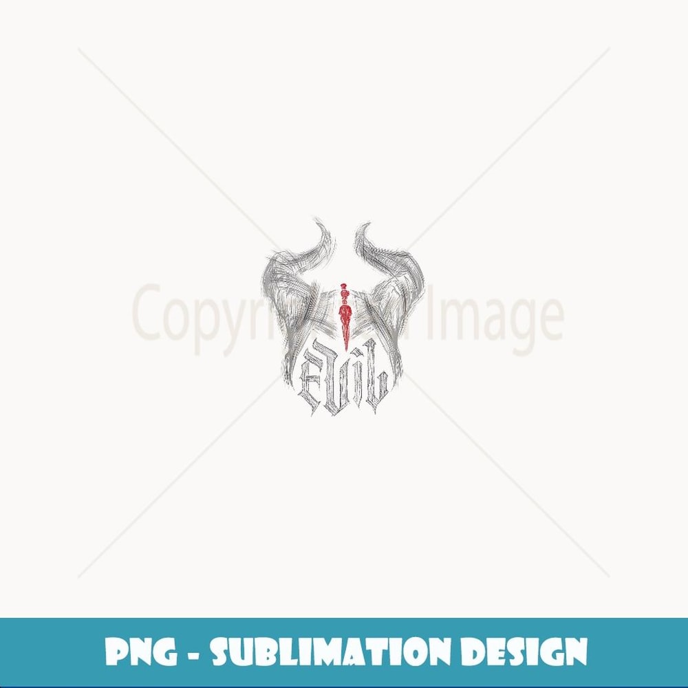 Disney Maleficent Mistress of Evil Horns Sketch - Premium PNG Sublimation File