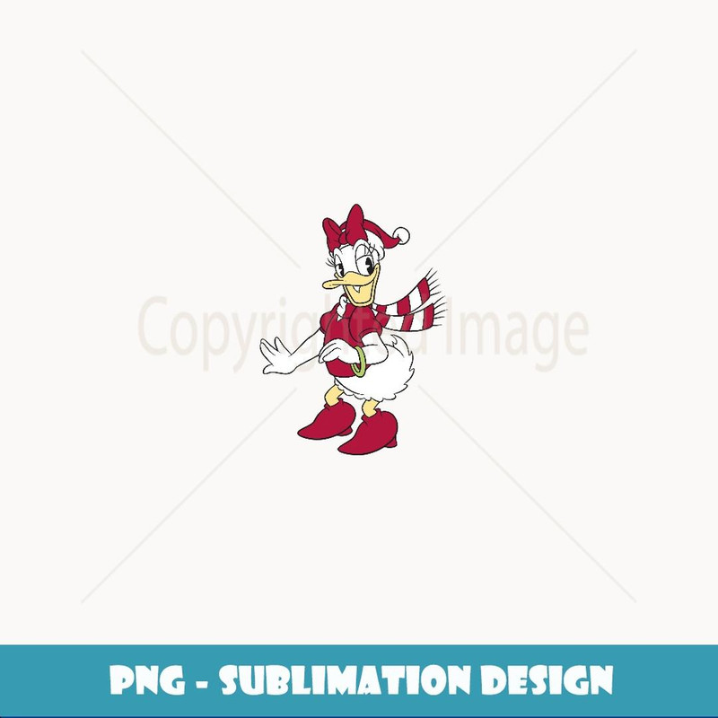 Disney Daisy Duck Classic Christmas Portrait - Digital Sublimation Download File