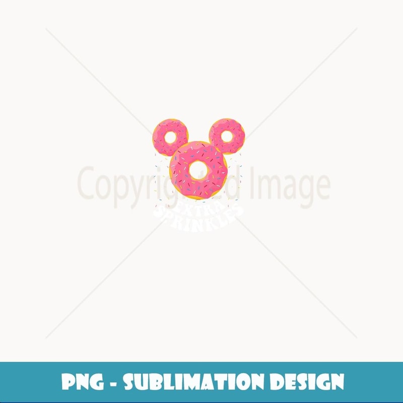 Disney Mickey Mouse Donut Ears Extra Sprinkles - Elegant Sublimation PNG Download
