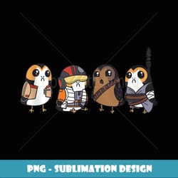 star wars cute porgs dressed as characters portrait - png transparent sublimation file
