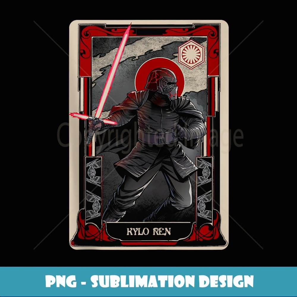 Star Wars The Last Jedi Halloween Kylo Ren Tarot Card - Decorative Sublimation PNG File