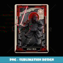 star wars the last jedi halloween kylo ren tarot card - decorative sublimation png file