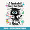 Funny Black Cat I Graduated Can I Go Back To Bed Now - Unique Sublimation PNG Download