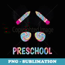 little miss preschool girls back to school messy bun - premium png sublimation file