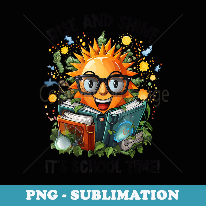 Rise And Shine It's School-Time Preschool Back To School - Exclusive PNG Sublimation Download