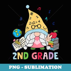 rowl funny gnomes 2nd grade teacher first day of school - png transparent sublimation design