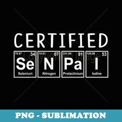 certified senpai chemistry periodic table anime boys senpai - sublimation png file
