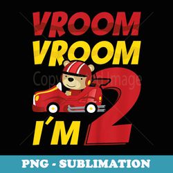 boys race car vroom vroom i'm 2 racing - exclusive png sublimation download