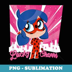 miraculous ladybug chibi collection lucky charm - special edition sublimation png file