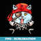 Cat Pirate Halloween Boys Men Jolly Roger Flag Crossbones - Instant Sublimation Digital Download