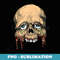 Half Face zombie skull Horror Art T - Aesthetic Sublimation Digital File
