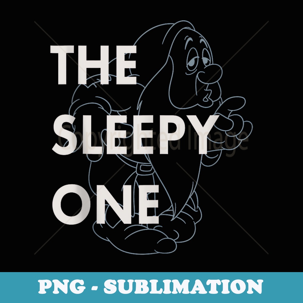 Disney Snow White The Sleepy One Outline - Premium Sublimation Digital Download