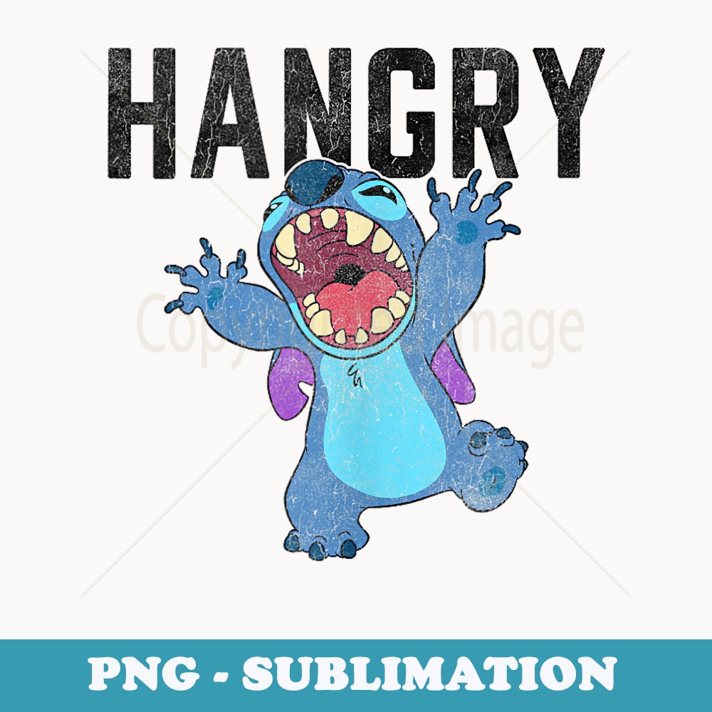 Disney Lilo & Stitch Hangry Stitch - Retro PNG Sublimation Digital Download