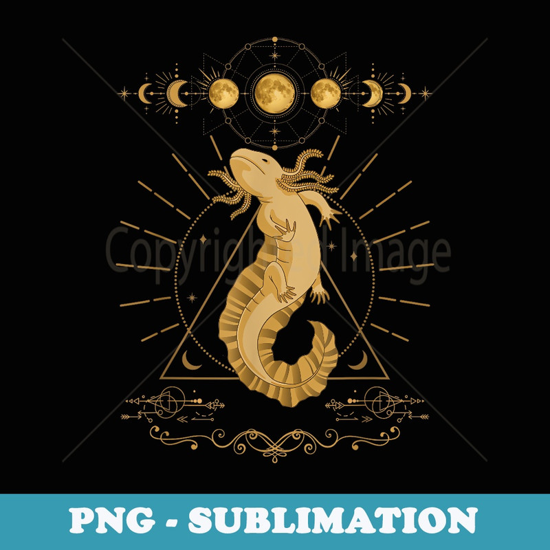 Aesthetic Dark Academia Cottagecore Fairycore Axolotl Art - Special Edition Sublimation PNG File