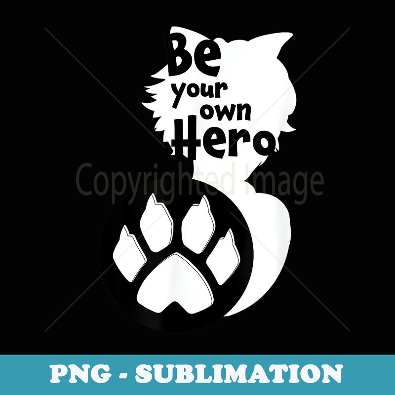 Miraculous Ladybug Silhouette Cat Noir Own Hero - Stylish Sublimation Digital Download