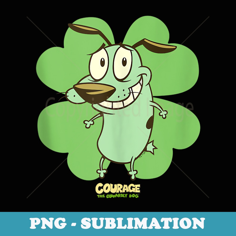 Courage the Cowardly Dog St. Patrick's Day Courage Shamrock - PNG Transparent Sublimation Design