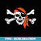 Pirate Skull & Crossbones Pirate Flag Design - Elegant Sublimation PNG Download