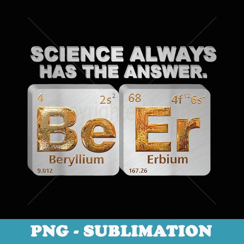 Beer periodic table - Signature Sublimation PNG File