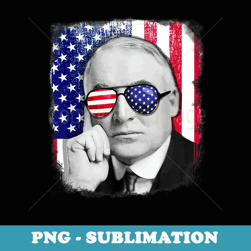 Warren G Harding US flag 4th of July - Premium Sublimation Digital Download