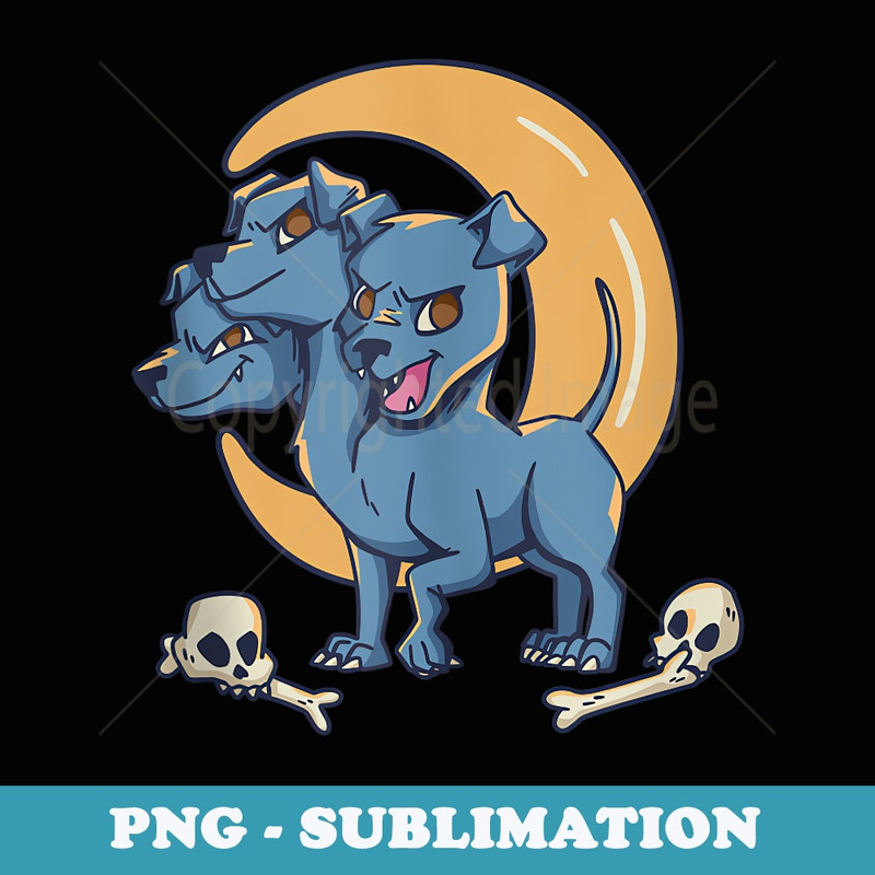 Hound Of Hades Cerberus I The Three-Headed Dog - PNG Sublimation Digital Download
