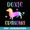 Doxie Grandma Dachshund Nana Rainbow Watercolor - Elegant Sublimation PNG Download