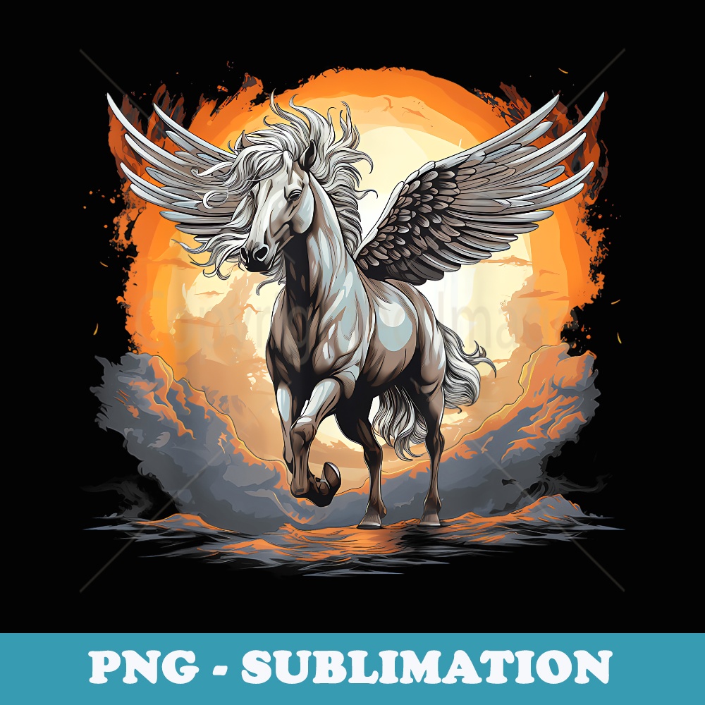 Retro Style Pegasus - Premium Sublimation Digital Download