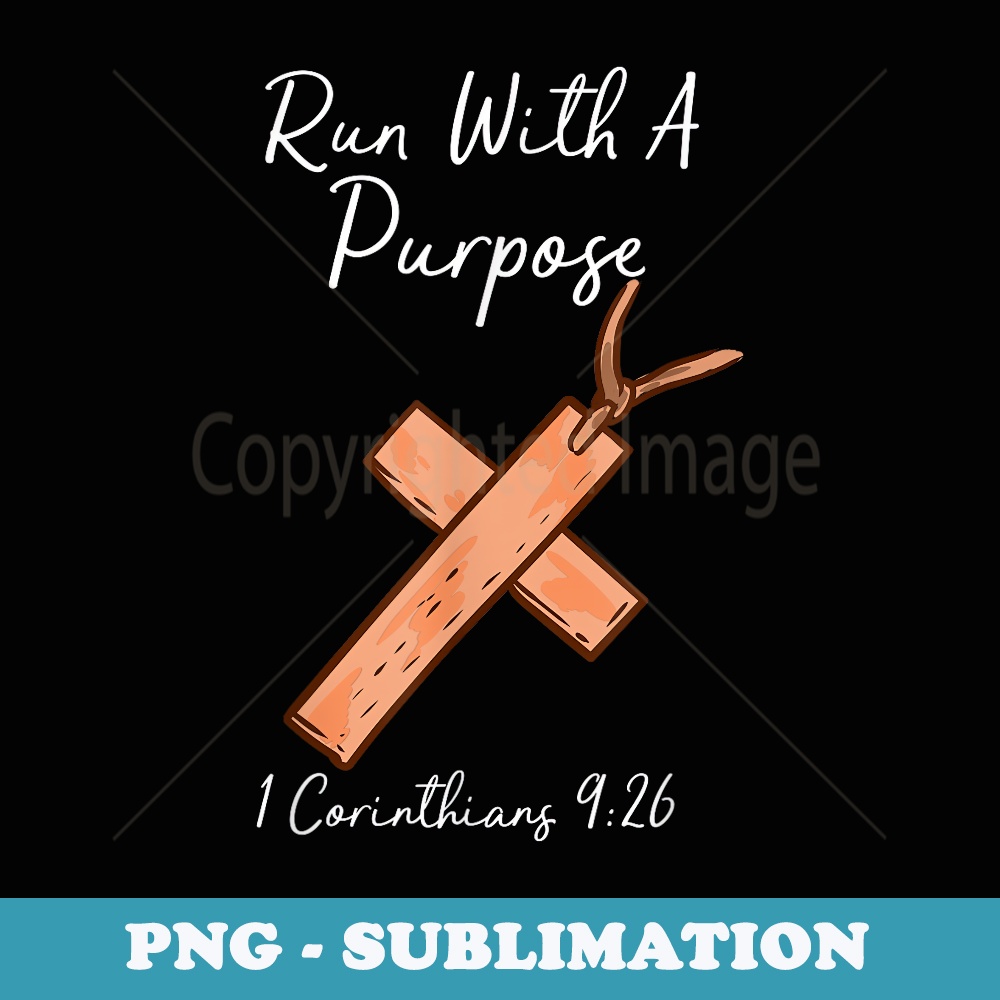 Run With A Purpose I Christianity I Christian Faith - Decorative Sublimation PNG File