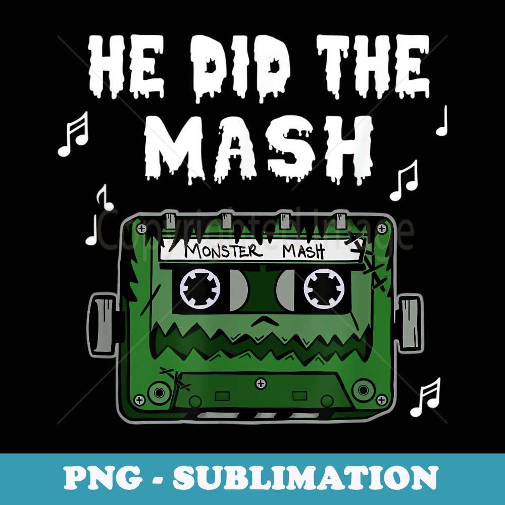 Frankenstein Monster Cassette Tape Halloween - Unique Sublimation PNG Download