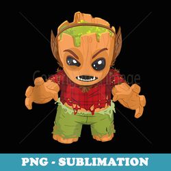 marvel classic halloween baby groot cute werewolf costume - signature sublimation png file