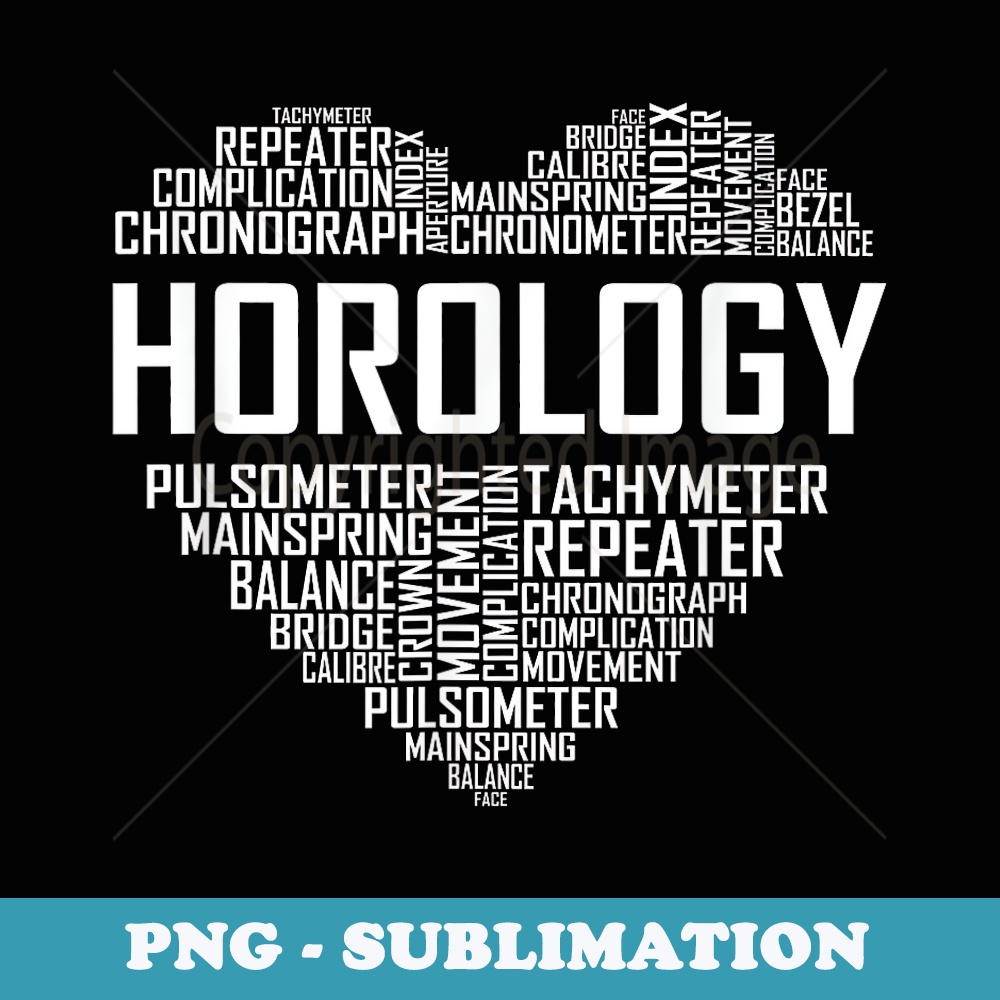 Horology Heart Horologist Watchmaker Expert Clock Maker - Vintage Sublimation PNG Download