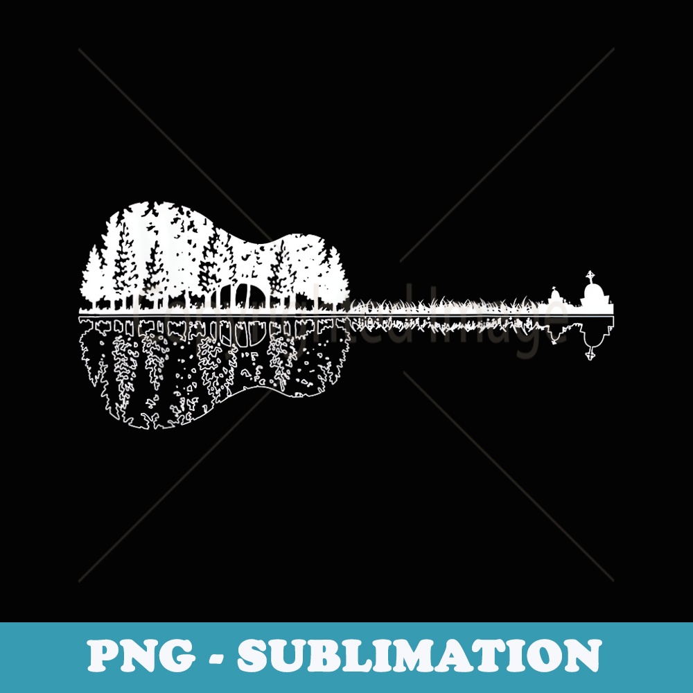 Guitar Lake Shadow - Guitar T Dad Rock star - Special Edition Sublimation PNG File