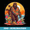 Floral Beach Vacation Bigfoot - Instant PNG Sublimation Download