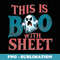 This Is Boo Sheet Ghost Funny Retro Halloween Men - Creative Sublimation PNG Download