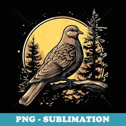 retro style mourning dove - sublimation png file