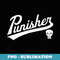 Marvel Punisher Baseball Team Style Logo V3 - Vintage Sublimation PNG Download
