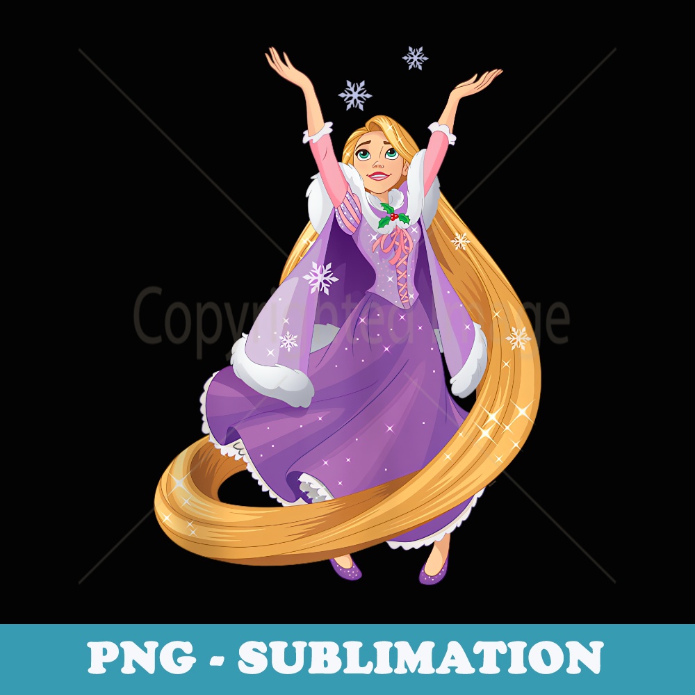Disney Tangled Princess Rapunzel Holiday - PNG Transparent Sublimation Design