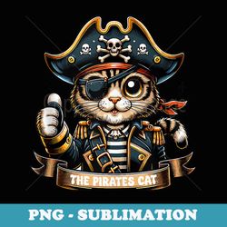 pirate cat eye patch gasparilla jolly roger cat lover owner - modern sublimation png file