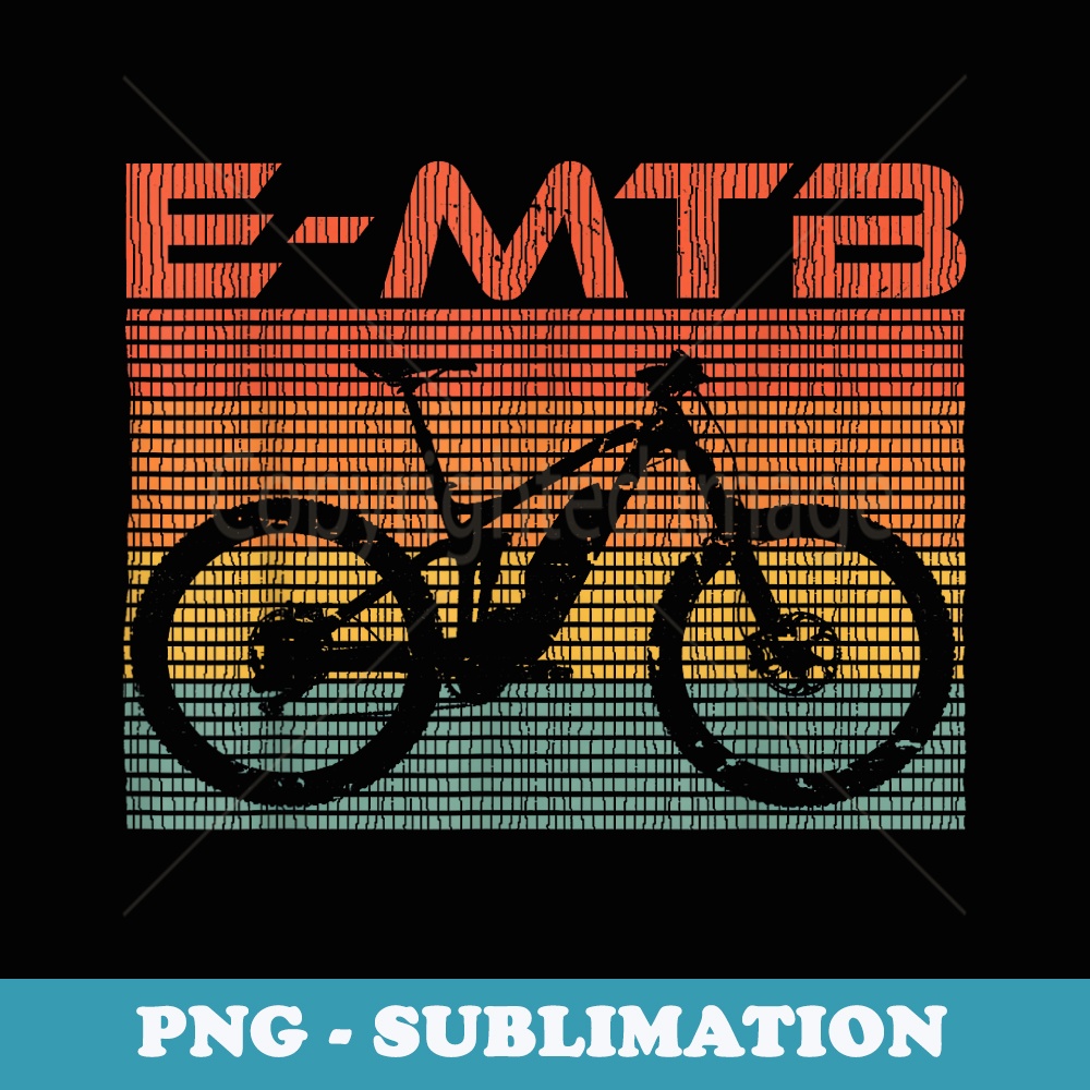 E-MTB eBike Pedelec E-Bike Mountainbike Present - Creative Sublimation PNG Download