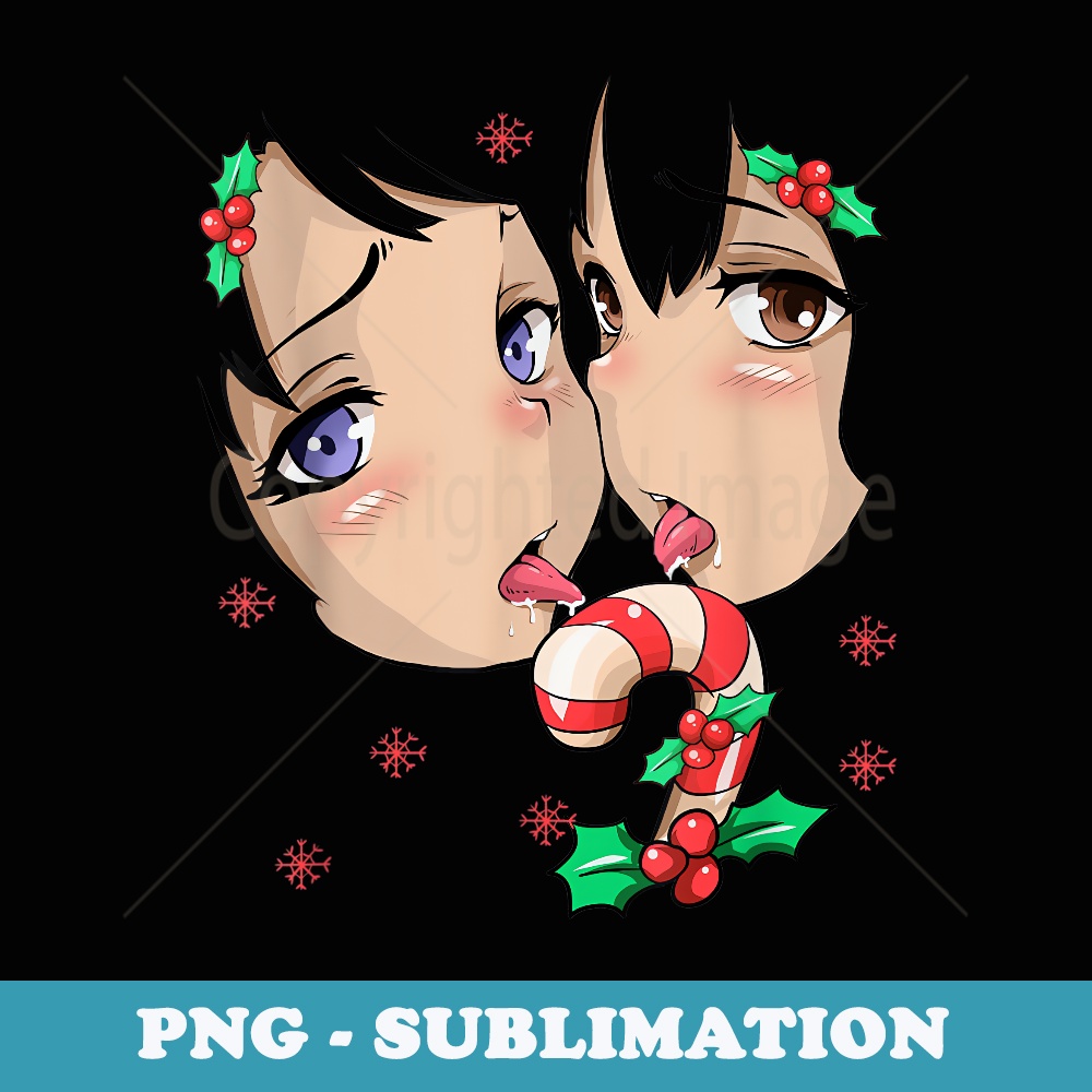 Otaku Ahegao Ecchi Hentai Lewd Christmas Xmas Harajuku - Instant PNG Sublimation Download