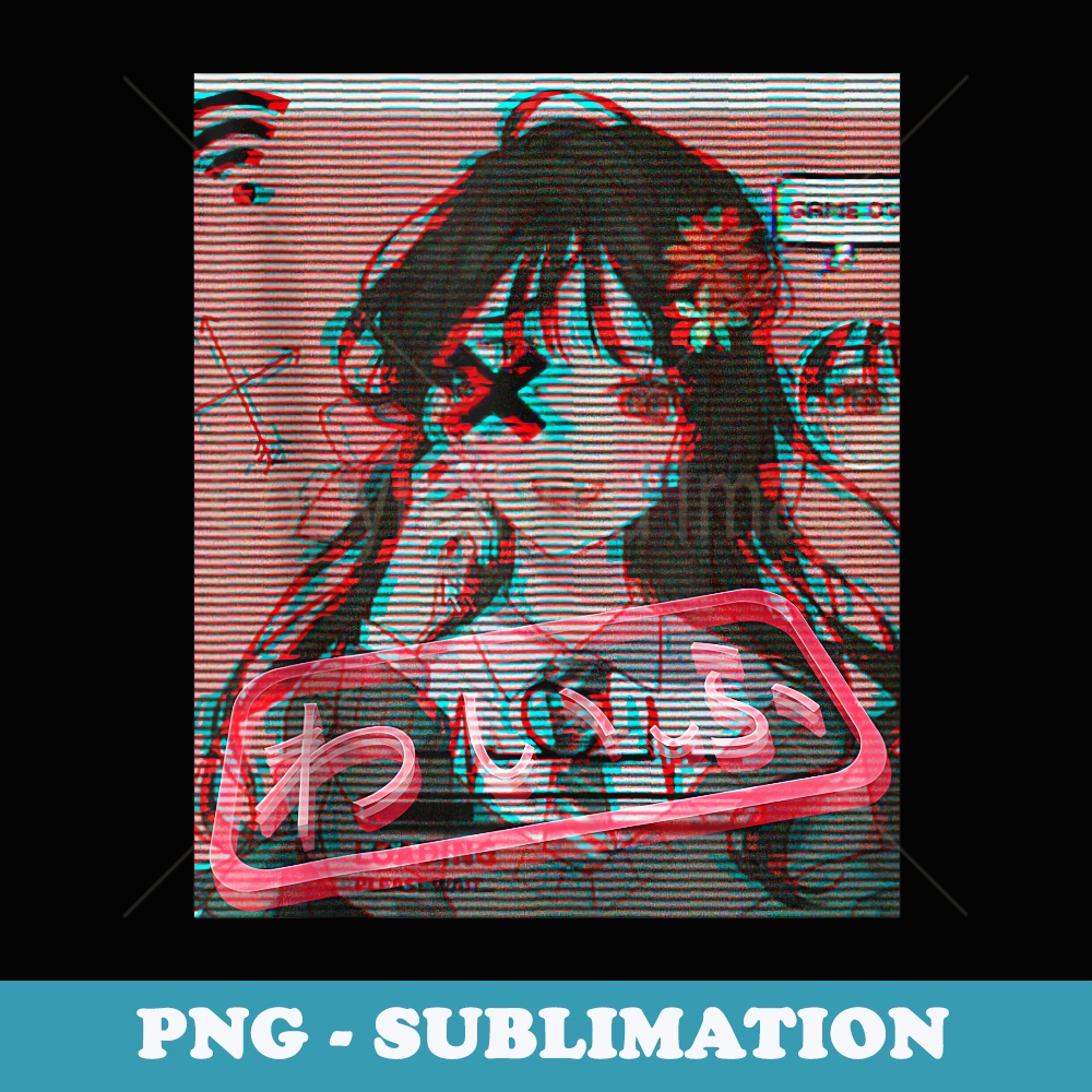 Aesthetic Vaporwave Japanese Futurism Anime Retro Hentai - PNG Sublimation Digital Download