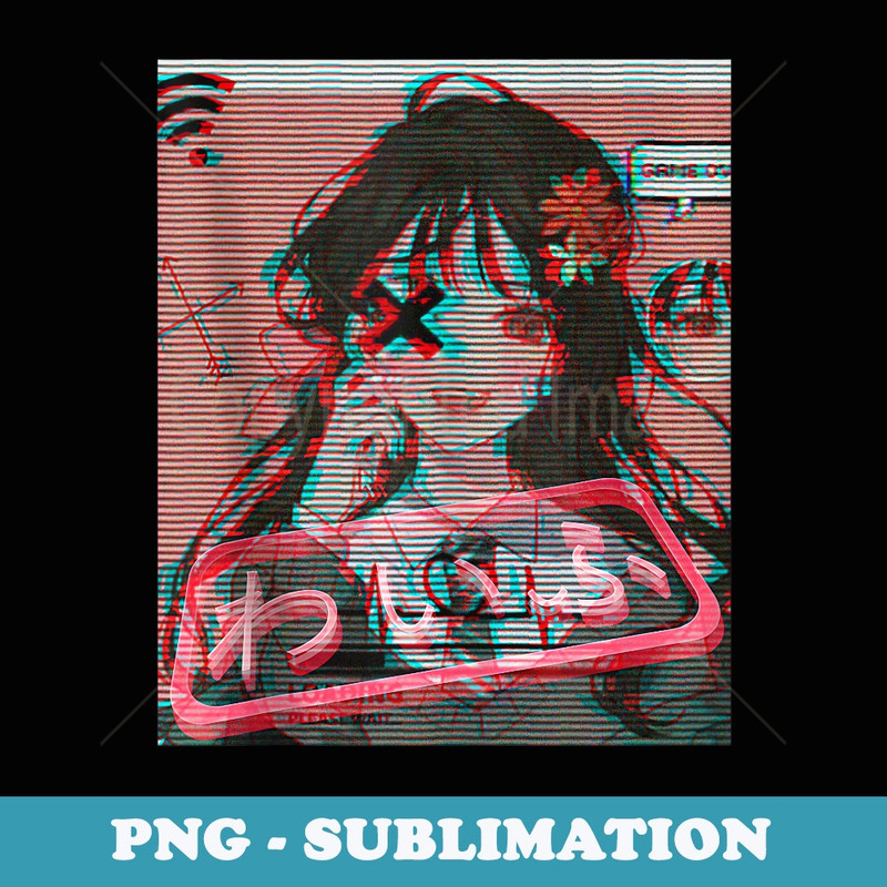 Aesthetic Vaporwave Japanese Futurism Anime Retro Hentai - PNG Sublimation Digital Download