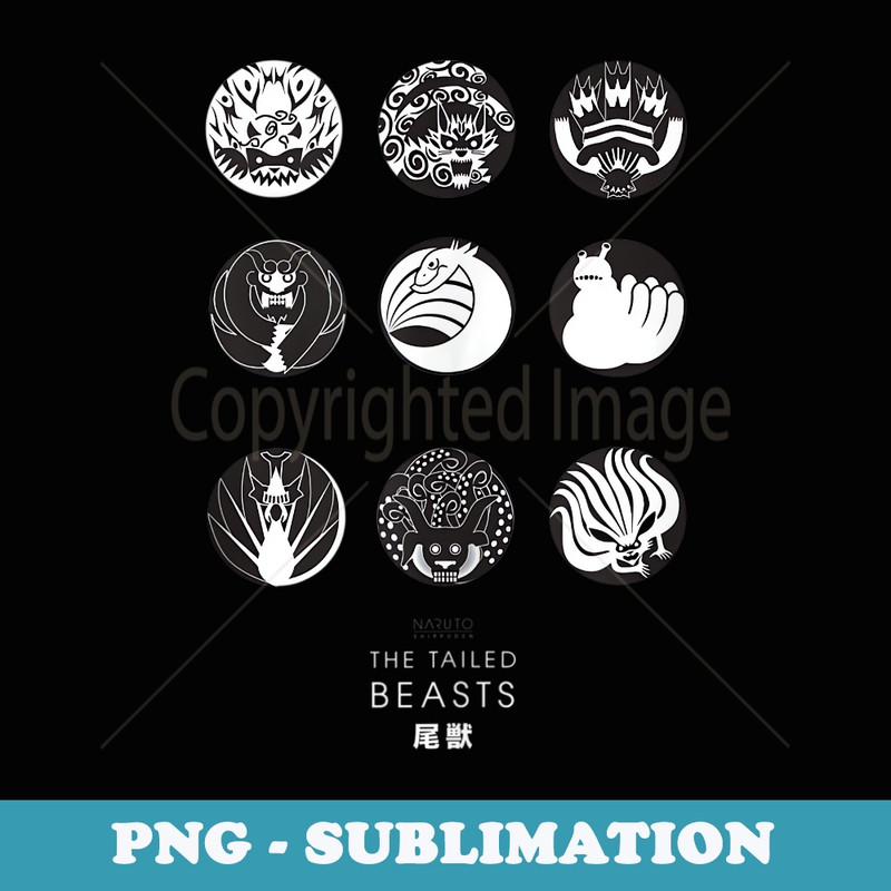 Naruto Anime Cartoon Tailed Beast - Stylish Sublimation Digital Download
