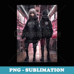 anti social japanese techwear anime aesthetic - high-resolution png sublimation file