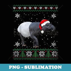 santa tapir ugly er animals christmas pajama - unique sublimation png download