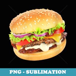 s bacon cheeseburger - digital sublimation download file