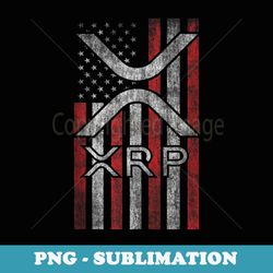 us flag cryptocurrency blockchain xrp crypto investor - vintage sublimation png download